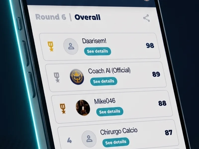 Player prediction compared against the Coach AI prediction for a football match