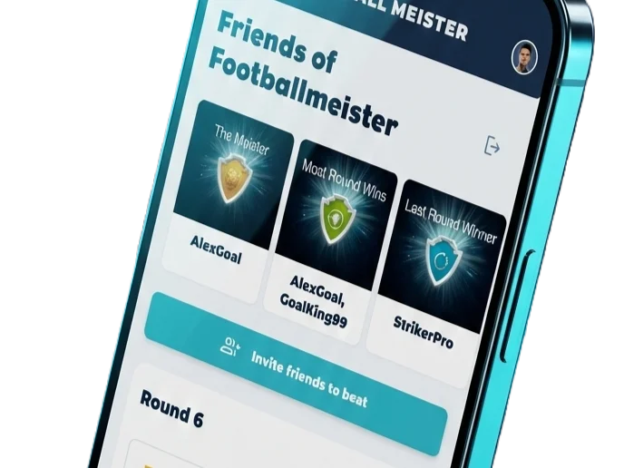 Private football pool group ranking and leaderboard screen