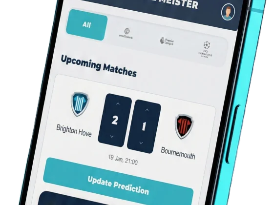 Detailed football score prediction interface with AI insights